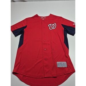 Washington Nationals Jersey Mens Large Red MLB Scherzer 31 Genuine Merchandise